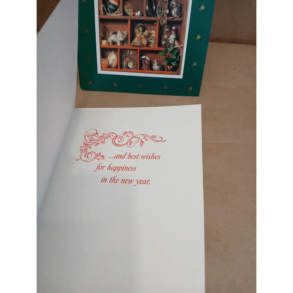 Plus Mark Holiday Greetings Christmas Cards Vintage Set Made in USA 18 Pieces